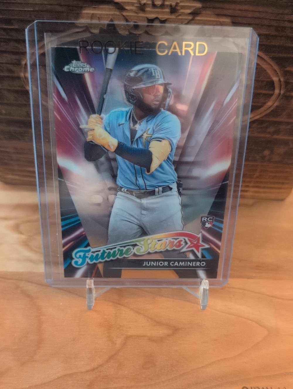 2024 Topps Chrome Junior Caminero Future Stars Rookie Card Rays